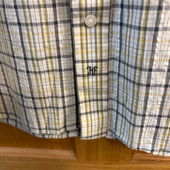 Hickey Freeman Multi-Color Plaid Shirt Button Up Long Sleeve Mens L Large Cotton - Picture 7 of 8
